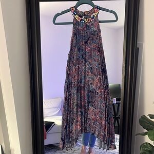 AFTER HOLIDAY SALE! Halter Paisley Pleated Dress ~ Size S